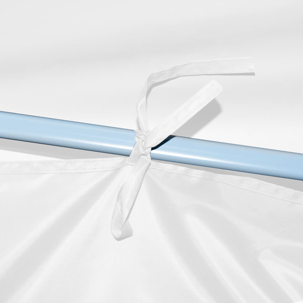 vidaXL Tente de réception escamotable avec 8 parois 3 x 9 m Blanc