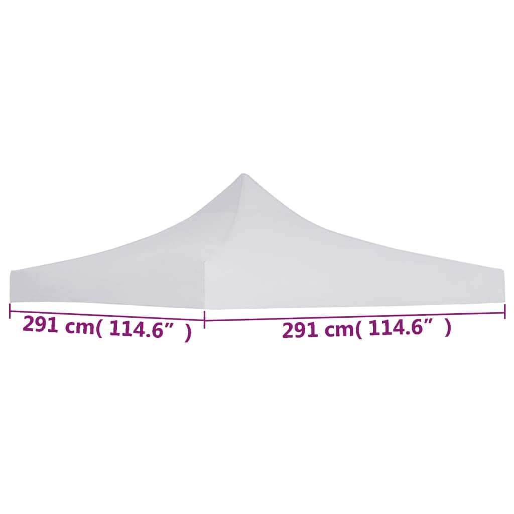 vidaXL Toit de tente de réception 3 x 3 m Blanc