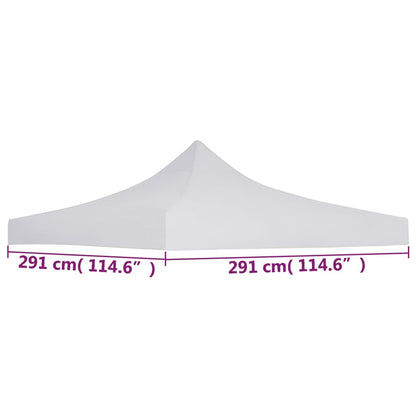 vidaXL Toit de tente de réception 3 x 3 m Blanc