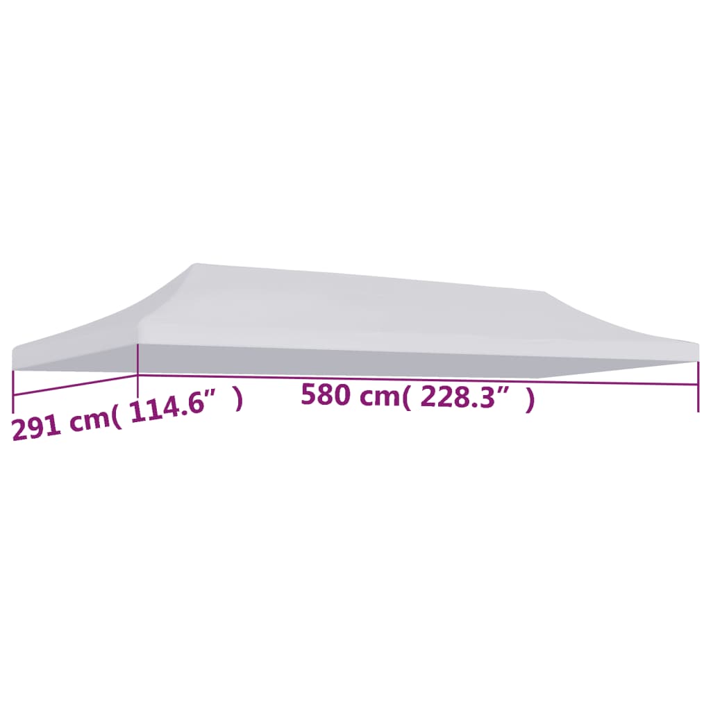 vidaXL Toit de tente de réception 3 x 6 m Blanc