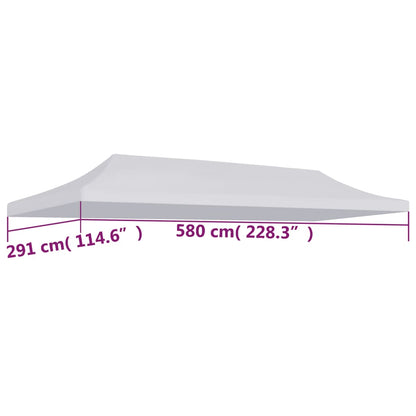 vidaXL Toit de tente de réception 3 x 6 m Blanc