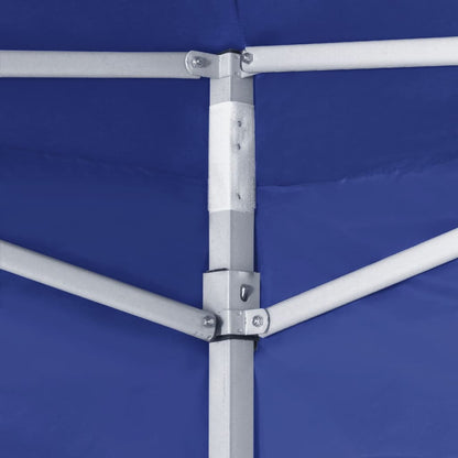 vidaXL Tente de réception pliable avec 2 parois 2x2 m Acier Bleu