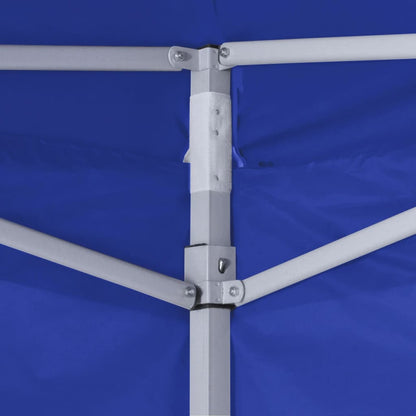 vidaXL Tente de réception pliable avec 4 parois 2x2 m Acier Bleu