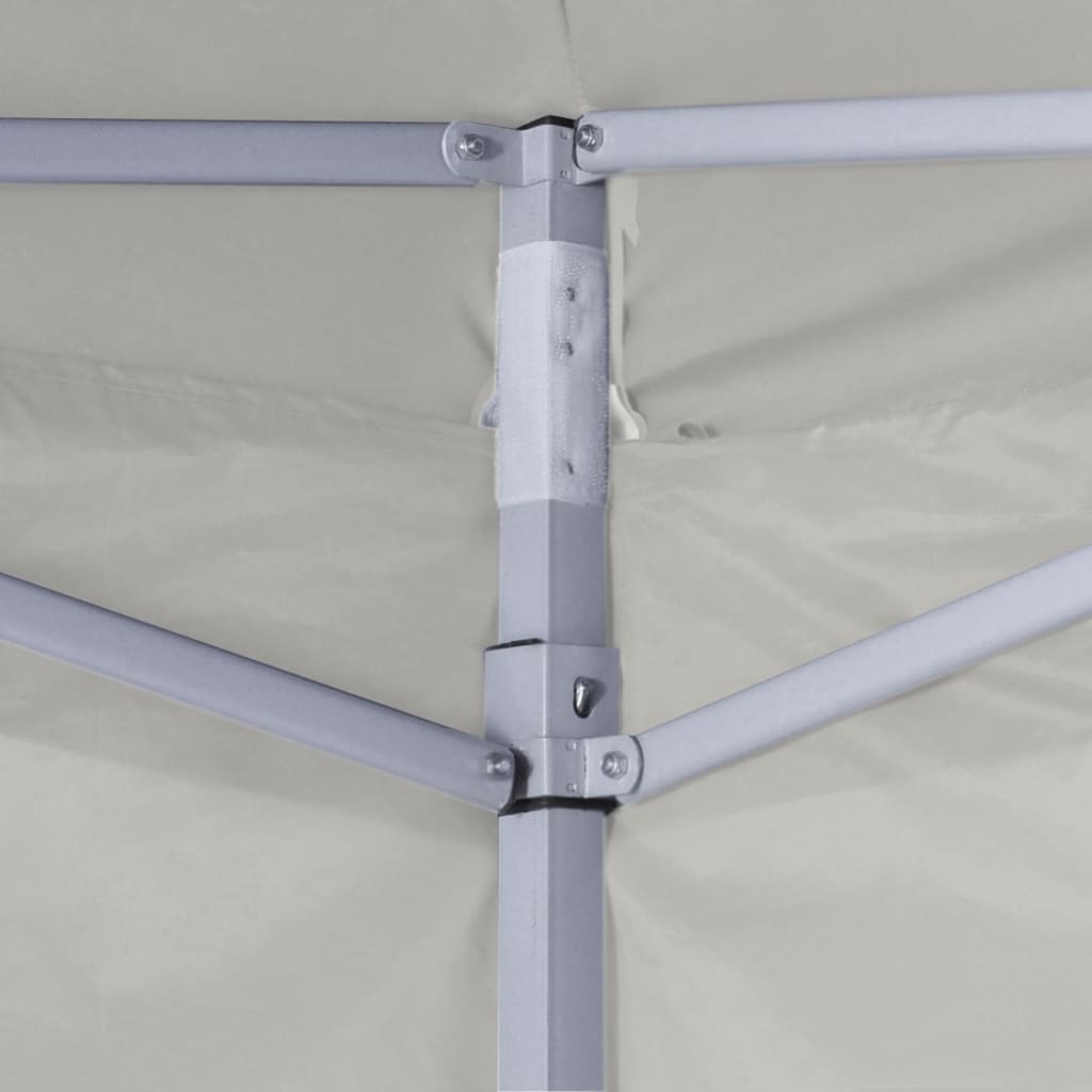 vidaXL Tente de réception pliable avec 4 parois 2x2 m Acier Crème