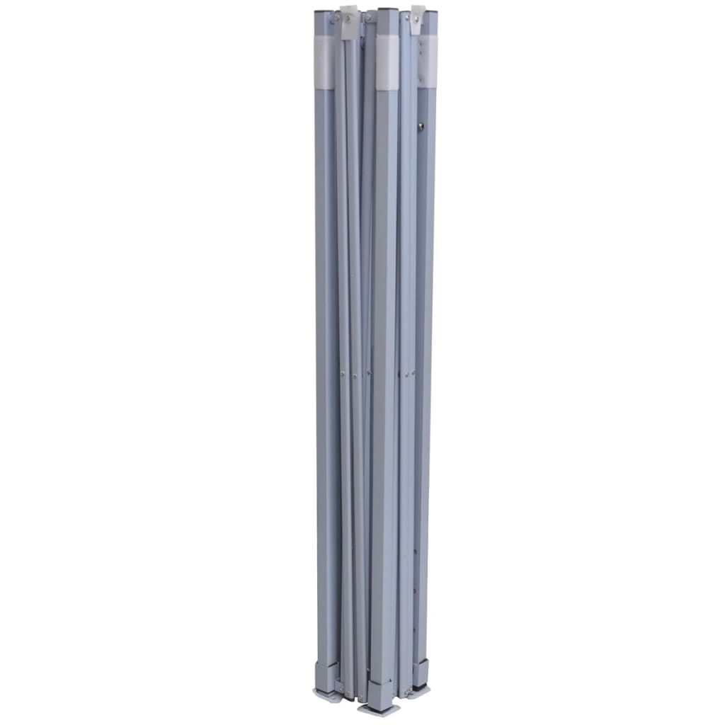 vidaXL Tente de réception pliable avec 4 parois 2x2 m Acier Crème