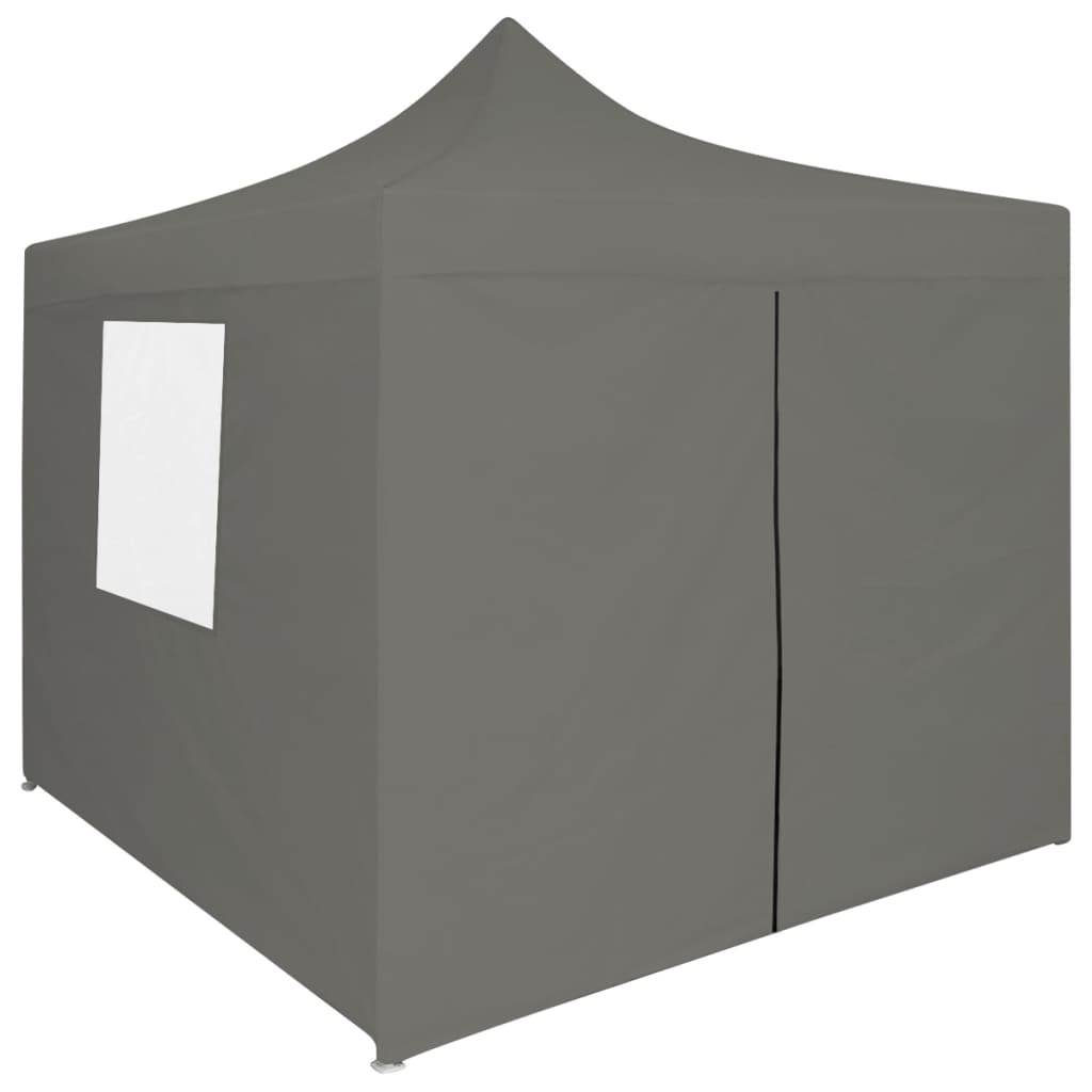 vidaXL Tente de réception pliable avec 4 parois 2x2 m Acier Anthracite