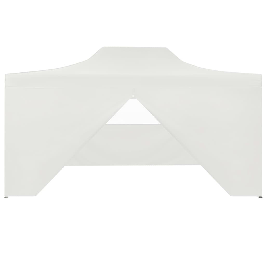 vidaXL Tente de réception pliable avec 4 parois 3x4 m Acier Blanc