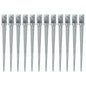 vidaXL Piquets au sol 12 pcs Argenté 8x8x91 cm Acier galvanisé