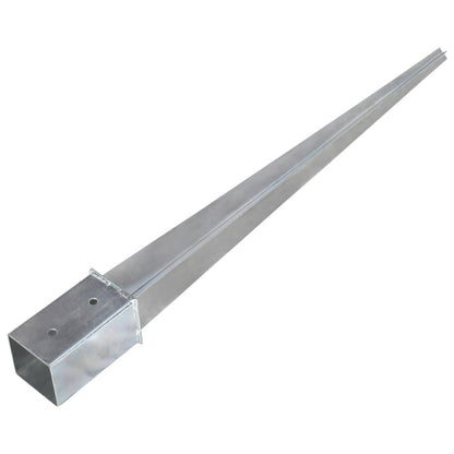 vidaXL Piquets au sol 12 pcs Argenté 8x8x91 cm Acier galvanisé