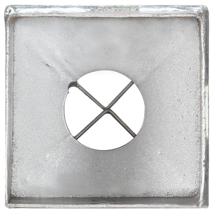 vidaXL Piquets au sol 12 pcs Argenté 8x8x91 cm Acier galvanisé
