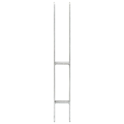 vidaXL Piquets de clôture 2 pcs Argenté 7x6x60 cm Acier galvanisé