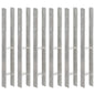 vidaXL Piquets de clôture 6 pcs Argenté 7x6x60 cm Acier galvanisé