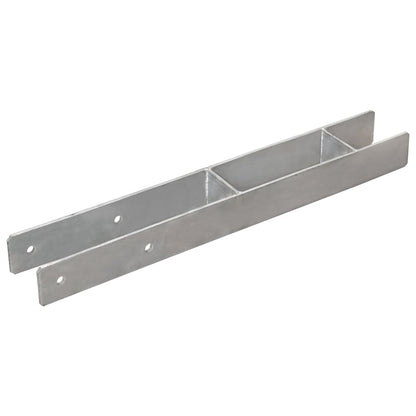 vidaXL Piquets de clôture 6 pcs Argenté 7x6x60 cm Acier galvanisé
