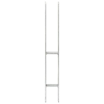 vidaXL Piquets de clôture 6 pcs Argenté 7x6x60 cm Acier galvanisé