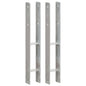 vidaXL Piquets de clôture 2 pcs Argenté 8x6x60 cm Acier galvanisé