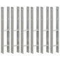 vidaXL Piquets de clôture 6 pcs Argenté 8x6x60 cm Acier galvanisé