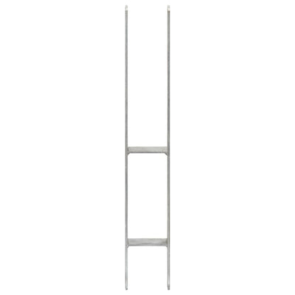 vidaXL Piquets de clôture 6 pcs Argenté 8x6x60 cm Acier galvanisé