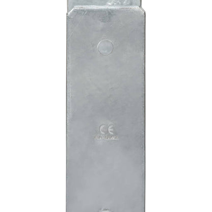 vidaXL Piquets de clôture 6 pcs Argenté 8x6x60 cm Acier galvanisé