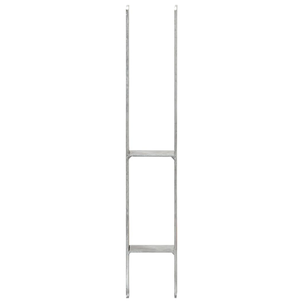 vidaXL Piquets de clôture 6 pcs Argenté 9x6x60 cm Acier galvanisé