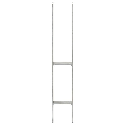 vidaXL Piquets de clôture 6 pcs Argenté 9x6x60 cm Acier galvanisé