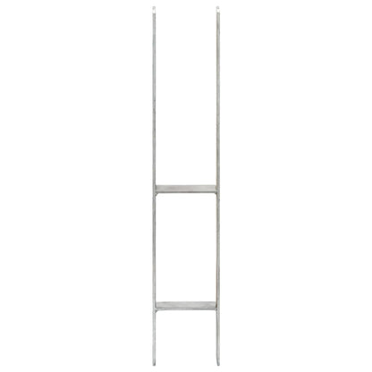 vidaXL Piquets de clôture 6 pcs Argenté 10x6x60 cm Acier galvanisé