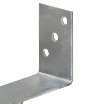 vidaXL Piquets de clôture 6 pcs Argenté 7x6x30 cm Acier galvanisé