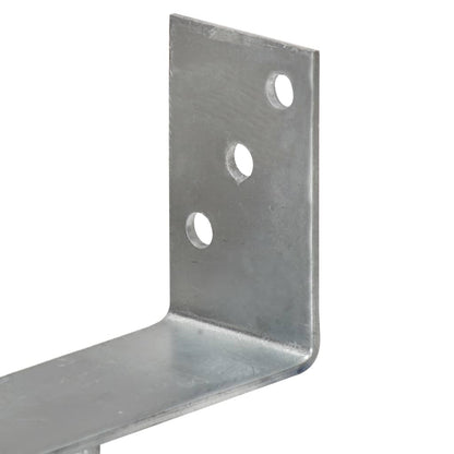 vidaXL Piquets de clôture 6 pcs Argenté 8x6x30 cm Acier galvanisé