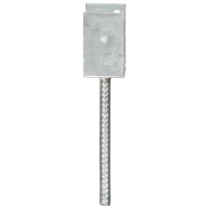 vidaXL Piquets de clôture 6 pcs Argenté 9x6x30 cm Acier galvanisé