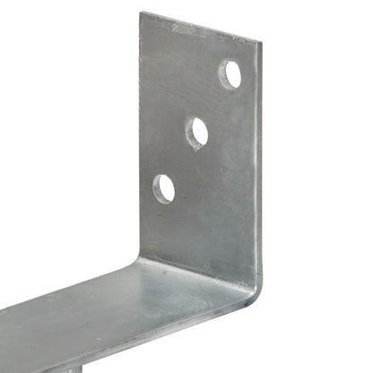 vidaXL Piquets de clôture 6 pcs Argenté 9x6x30 cm Acier galvanisé