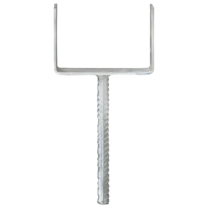 vidaXL Piquets de clôture 6 pcs Argenté 12x6x30 cm Acier galvanisé