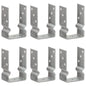 vidaXL Piquets de clôture 6 pcs Argenté 9x6x15 cm Acier galvanisé