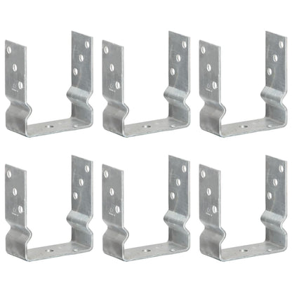 vidaXL Piquets de clôture 6 pcs Argenté 12x6x15 cm Acier galvanisé