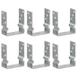 vidaXL Piquets de clôture 6 pcs Argenté 12x6x15 cm Acier galvanisé