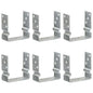 vidaXL Piquets de clôture 6 pcs Argenté 14x6x15 cm Acier galvanisé