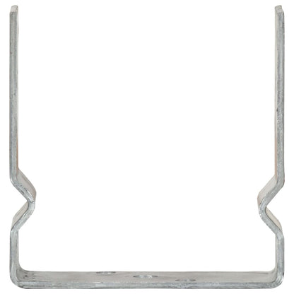 vidaXL Piquets de clôture 6 pcs Argenté 14x6x15 cm Acier galvanisé