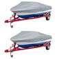 vidaXL Housses de bateau 2 pcs Gris Longueur 488-564 cm Largeur 239 cm