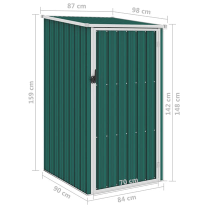 vidaXL Abri de jardin Vert 87x98x159 cm Acier galvanisé