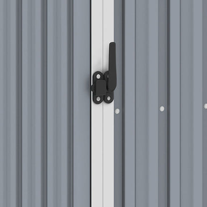 vidaXL Abri à bois de jardin Gris 245x98x159 cm Acier galvanisé