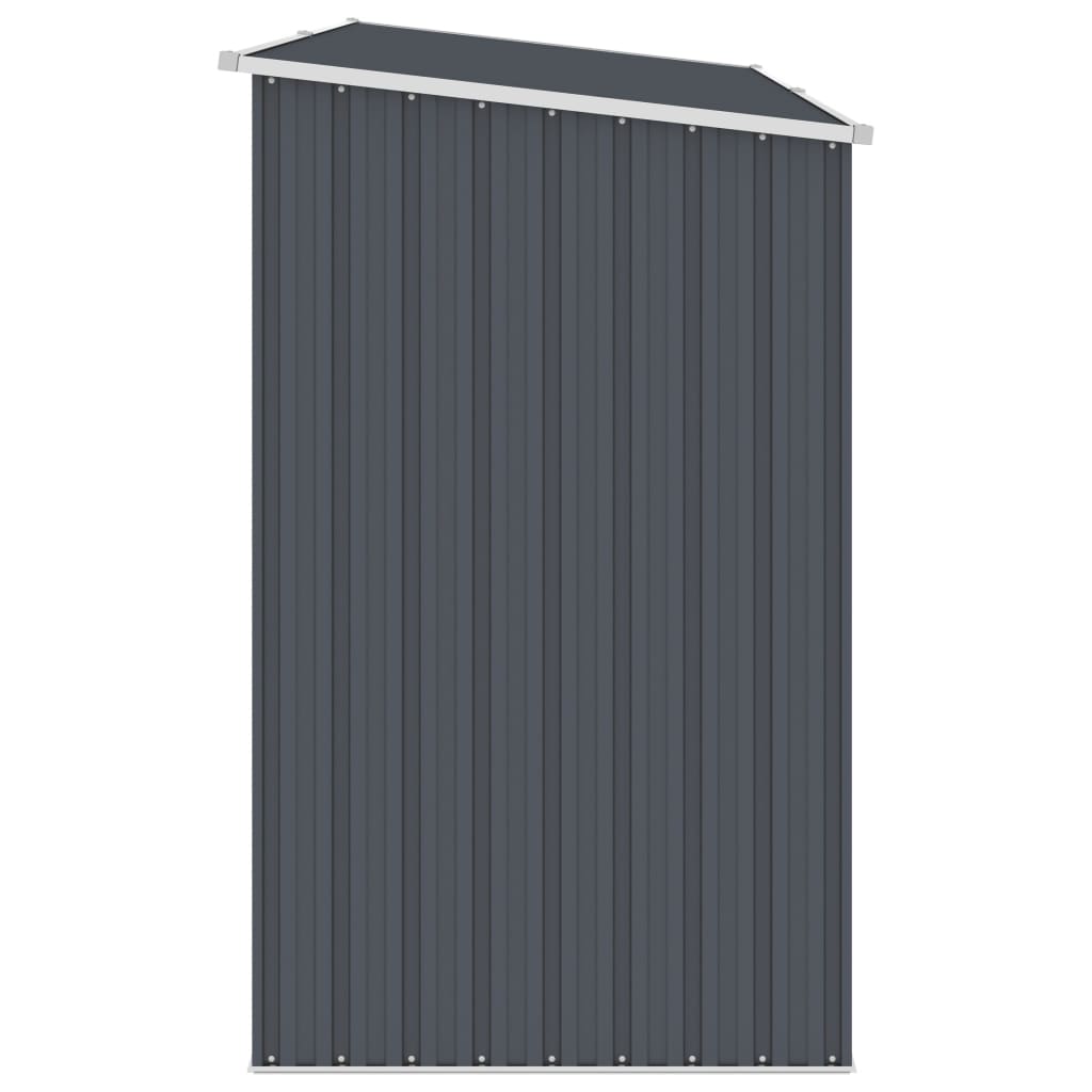 vidaXL Abri à bois de jardin Anthracite 245x98x159 cm Acier galvanisé