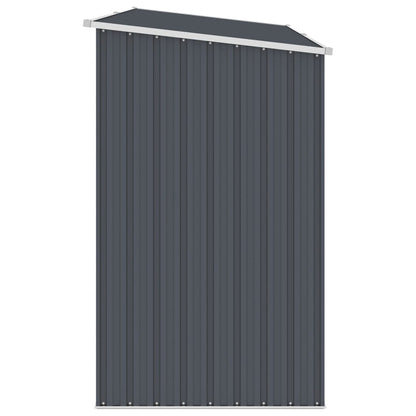 vidaXL Abri à bois de jardin Anthracite 245x98x159 cm Acier galvanisé