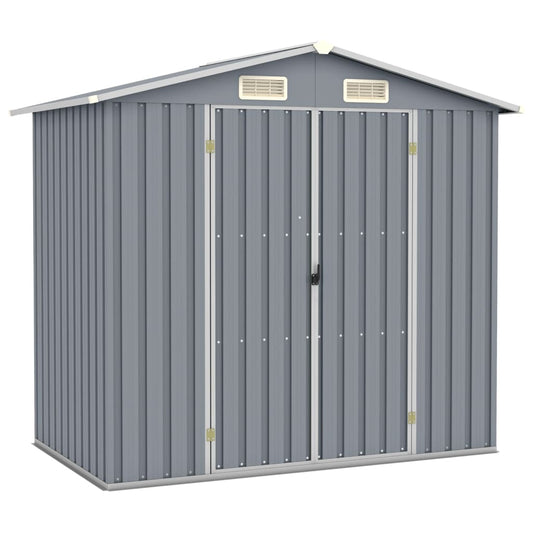 vidaXL Abri de jardin Gris 205x129x183 cm Acier galvanisé