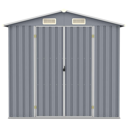 vidaXL Abri de jardin Gris 205x129x183 cm Acier galvanisé