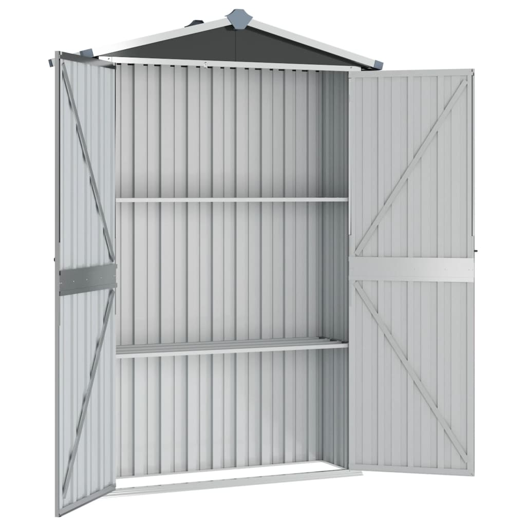 vidaXL Abri de jardin Anthracite 116x45x175 cm Acier galvanisé