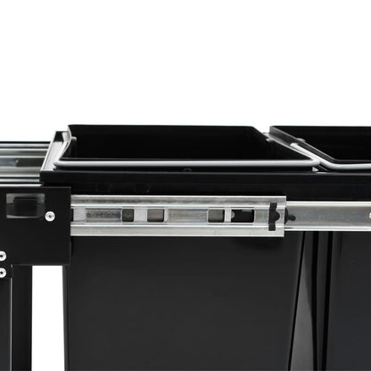 vidaXL Poubelle amovible de cuisine fermeture en douceur 36 L