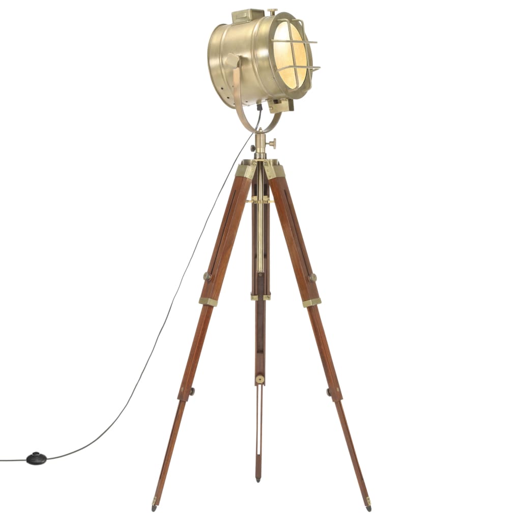 vidaXL Lampadaire à trépied bois de manguier massif 165 cm