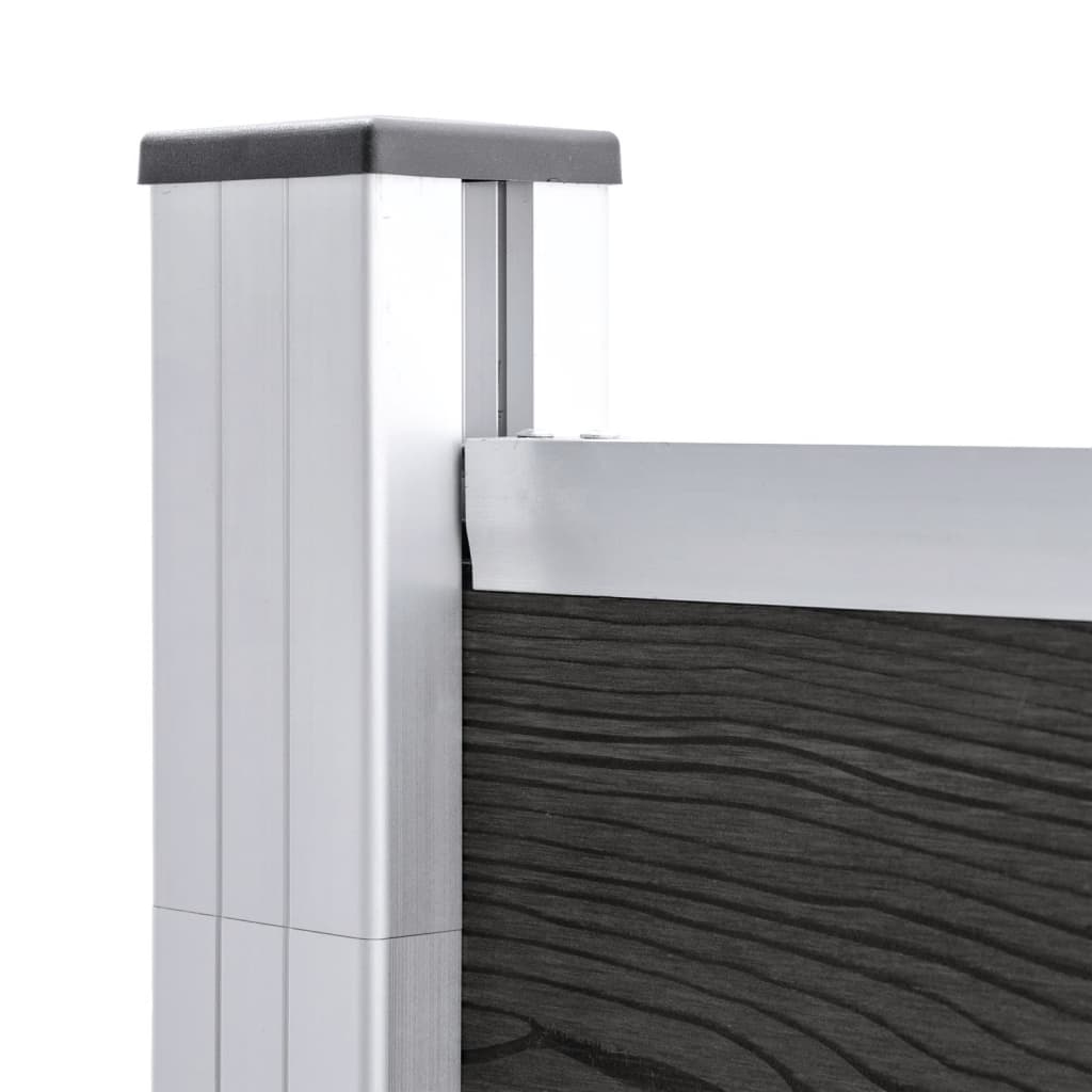 vidaXL Clôture de jardin WPC 180x186 cm Gris