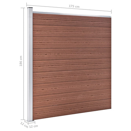 vidaXL Clôture de jardin WPC 175x186 cm Marron