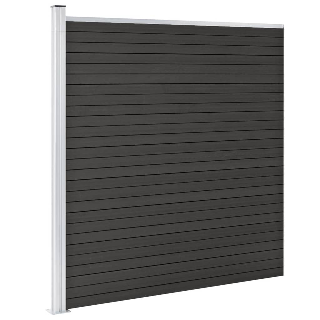 vidaXL Clôture de jardin WPC 175x186 cm Gris