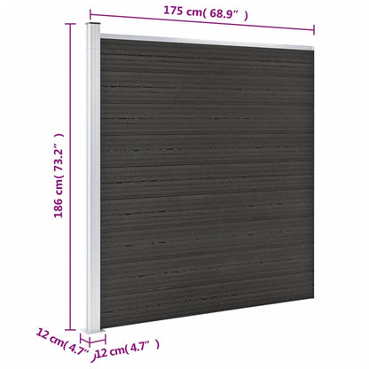 vidaXL Clôture de jardin WPC 175x186 cm Gris