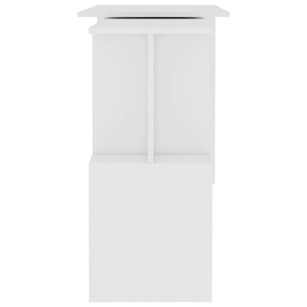 vidaXL Bureau d'angle Blanc 200x50x76 cm Aggloméré